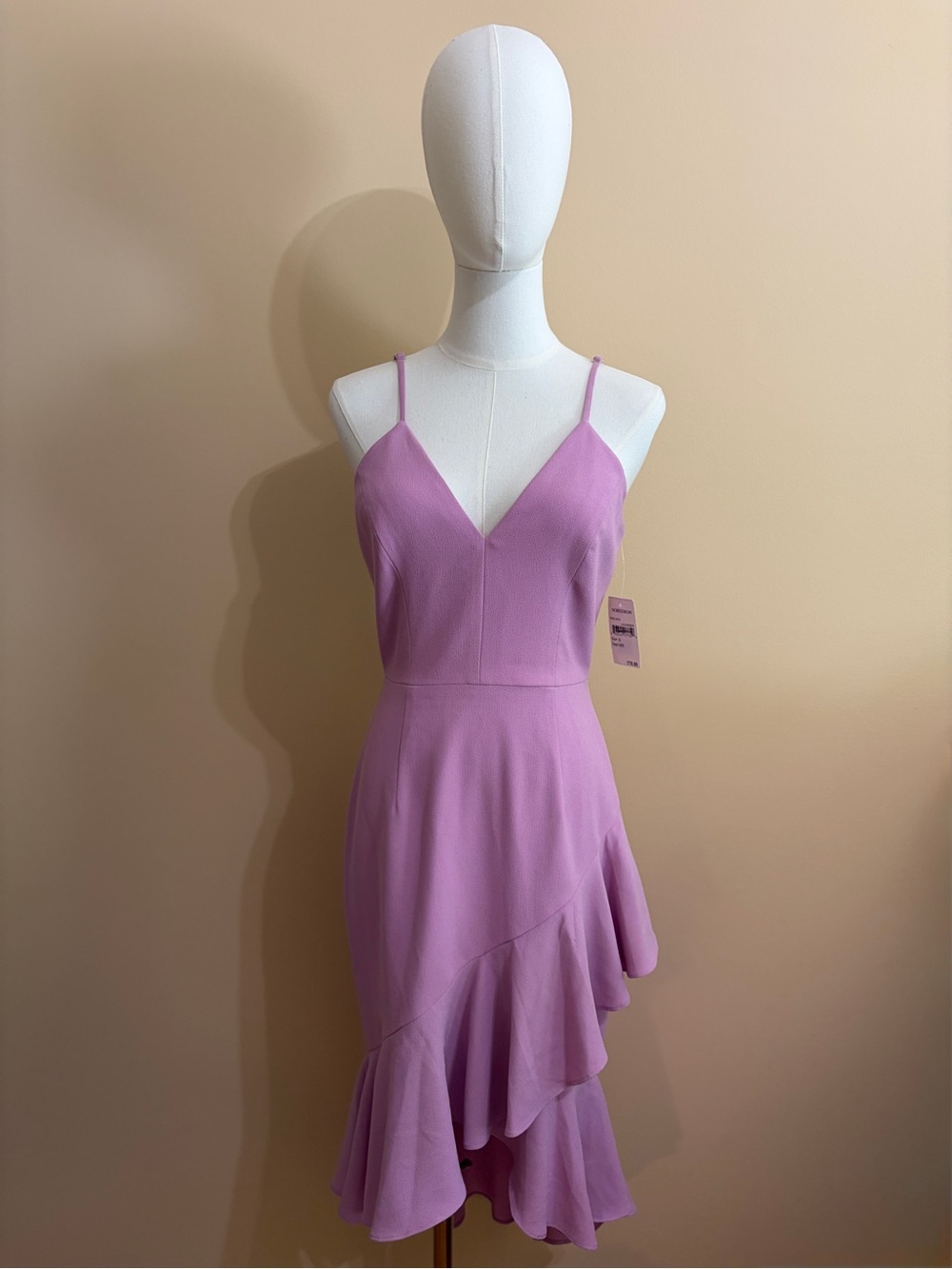 Dress The‎ Population Wendy Plunging Ruffle Midi Dress